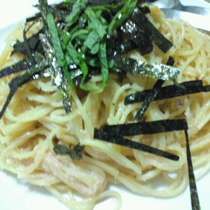 美味しいパスタでした☆
青じそと合う！